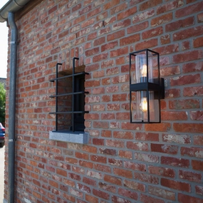 CGC JESS Black Outdoor Double Wall LanternMotion activated driveway security lights