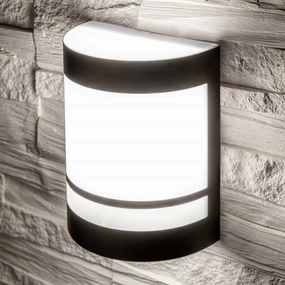 CGC KALA Black Stainless Steel Curved Outdoor Wall LightWeatherproof outdoor lighting