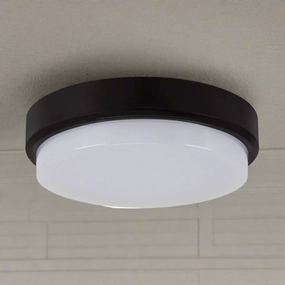 CGC KIKI Black Opal Round Outdoor Wall Or Ceiling Light Bulkhead 12WWeatherproof outdoor lighting