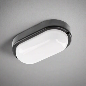 CGC KODO Black Oval Ceiling Wall Light Surface Mount LED, 18W, 1620lm, 4000KMotion activated driveway security lights