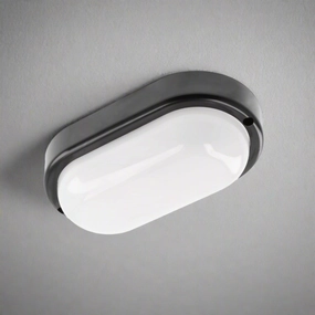CGC KODO Black Oval Ceiling Wall Light Surface Mount LED, 8W, 720lm, 4000KMotion activated driveway security lights