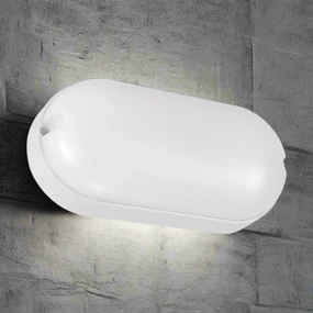 CGC LEAH White Opal Oval Outdoor Bulkhead 5WOutdoor wall sconces with motion sensor