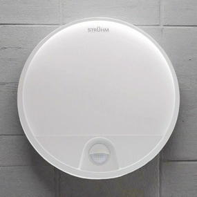 CGC LEAH White Opal Round Outdoor Bulkhead Wall Light 15W PIR Motion SensorOutdoor wall sconces with motion sensor