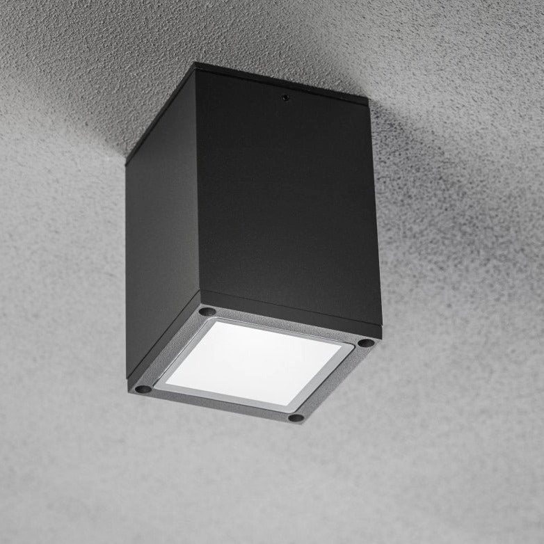 CGC LEN Square Dark Grey Anthracite Outdoor Surface Mount Downlight Porch Canopy Spotlight IP54Weatherproof outdoor chandelier