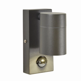 CGC LEO Anthracite GU10 Wall Downlight with PIR Outdoor Light IP44Weatherproof outdoor lighting