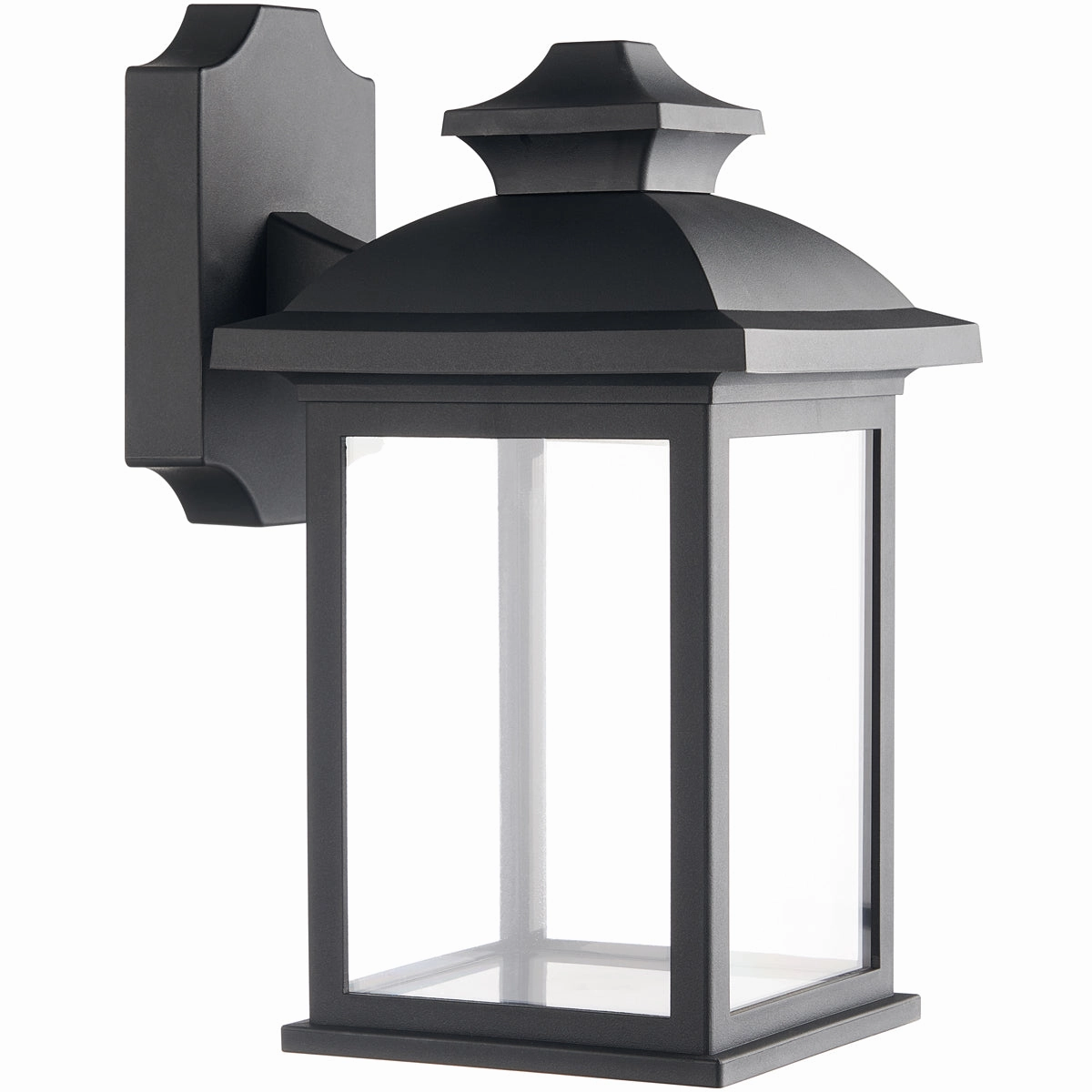 CGC LILLIAN Black Rectangle Mounted Outdoor Wall Lantern Light