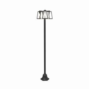 CGC LOUIE Black Modern Outdoor Lantern Tall Three Head Post Light 1.9mMotion activated driveway security lights