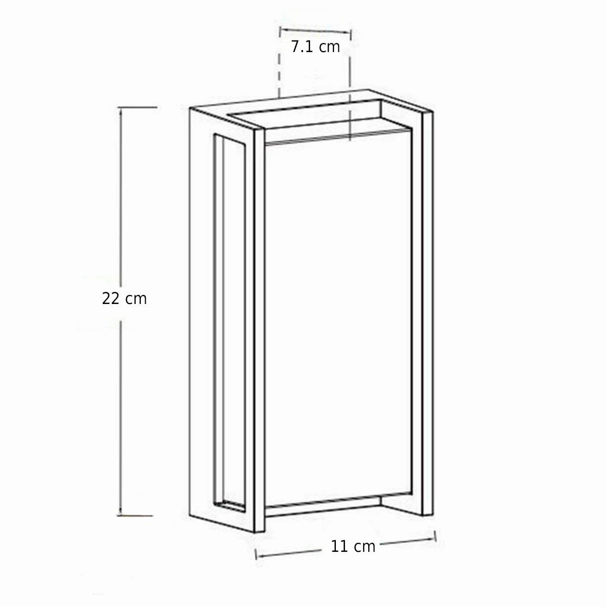 CGC MARLA Dark Grey Rectangular LED Wall Light
