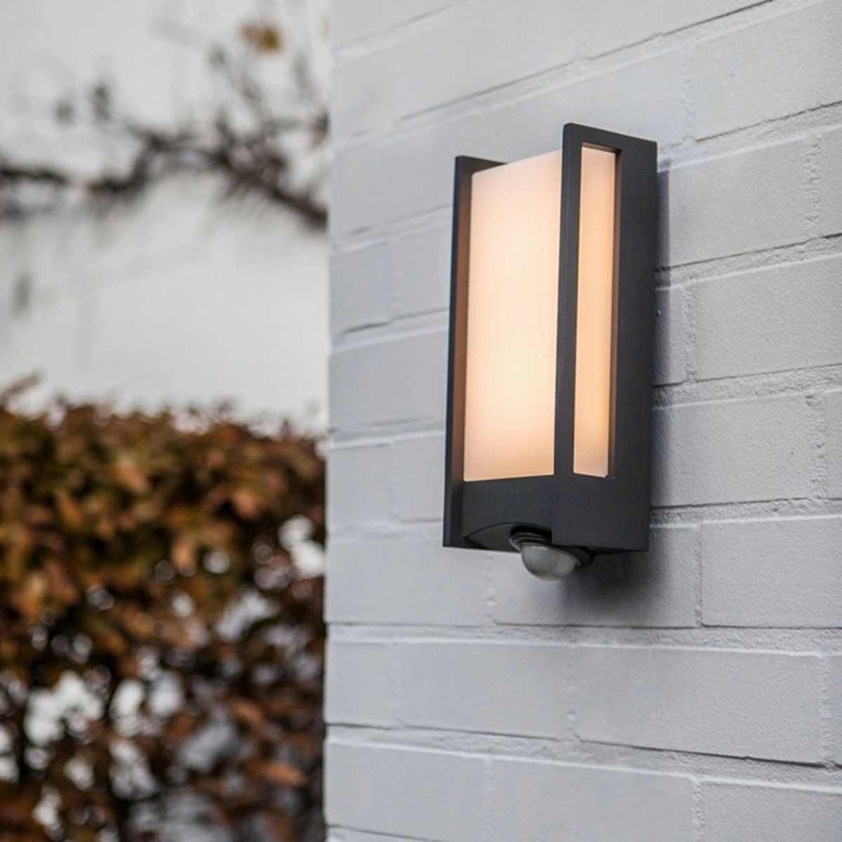 CGC MARLA Dark Grey Rectangular Motion Sensor LED Wall LightOutdoor wall sconces with motion sensor