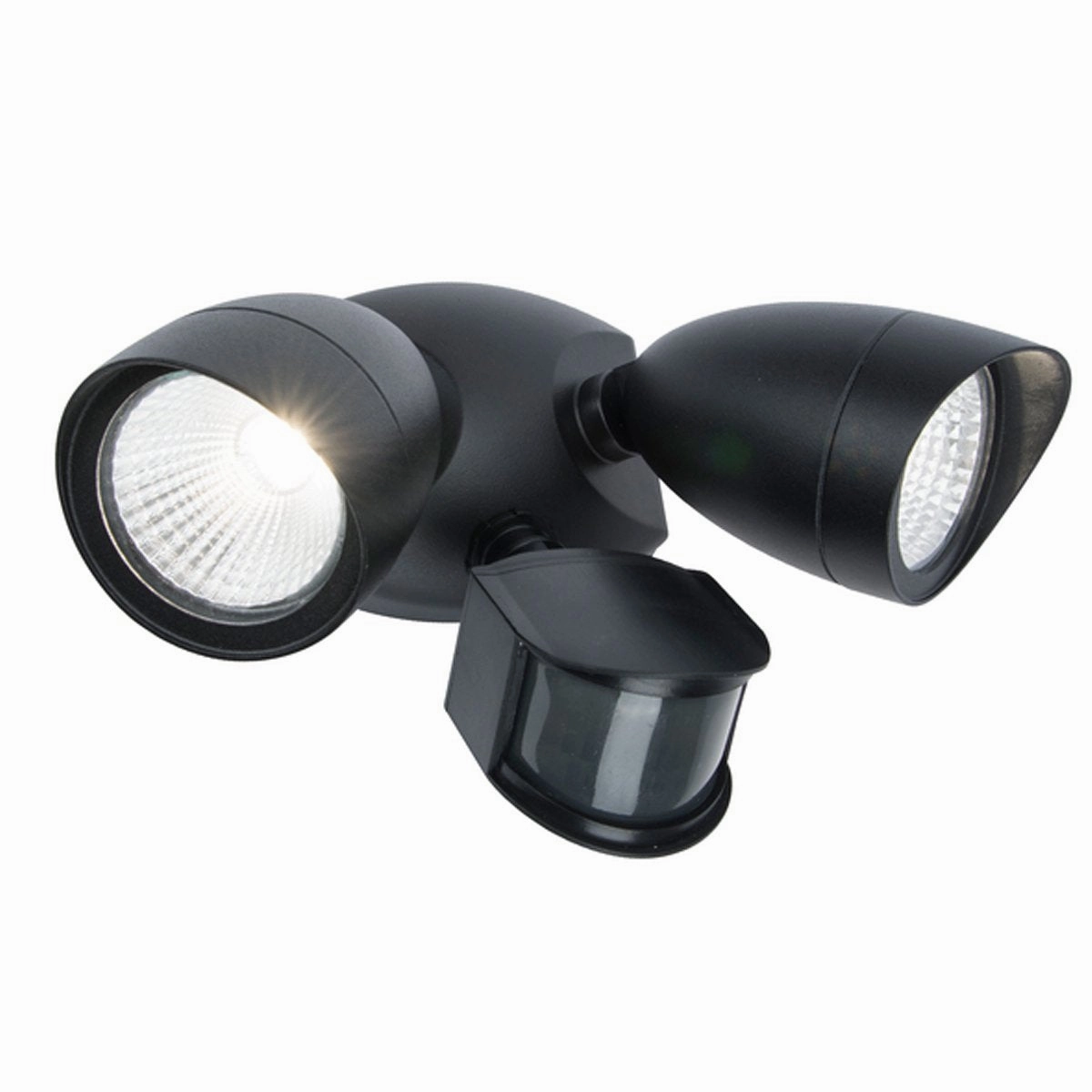 CGC MARTHA Black Double Floodlight With Sensor LED Outdoor