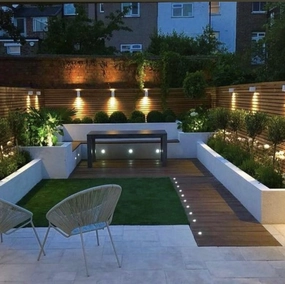 CGC MEADOW Two Round Large With Bulbs Stainless Steel Inground Or Decking LightsSolar deck post cap lights