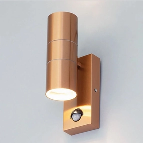 CGC MIA Copper Dual Outdoor Wall Light With Motion SensorOutdoor wall sconces with motion sensor