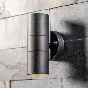 CGC MIA Dark Grey Stainless Steel GU10 Up and Down Outdoor Wall Light IP44Weatherproof outdoor lighting
