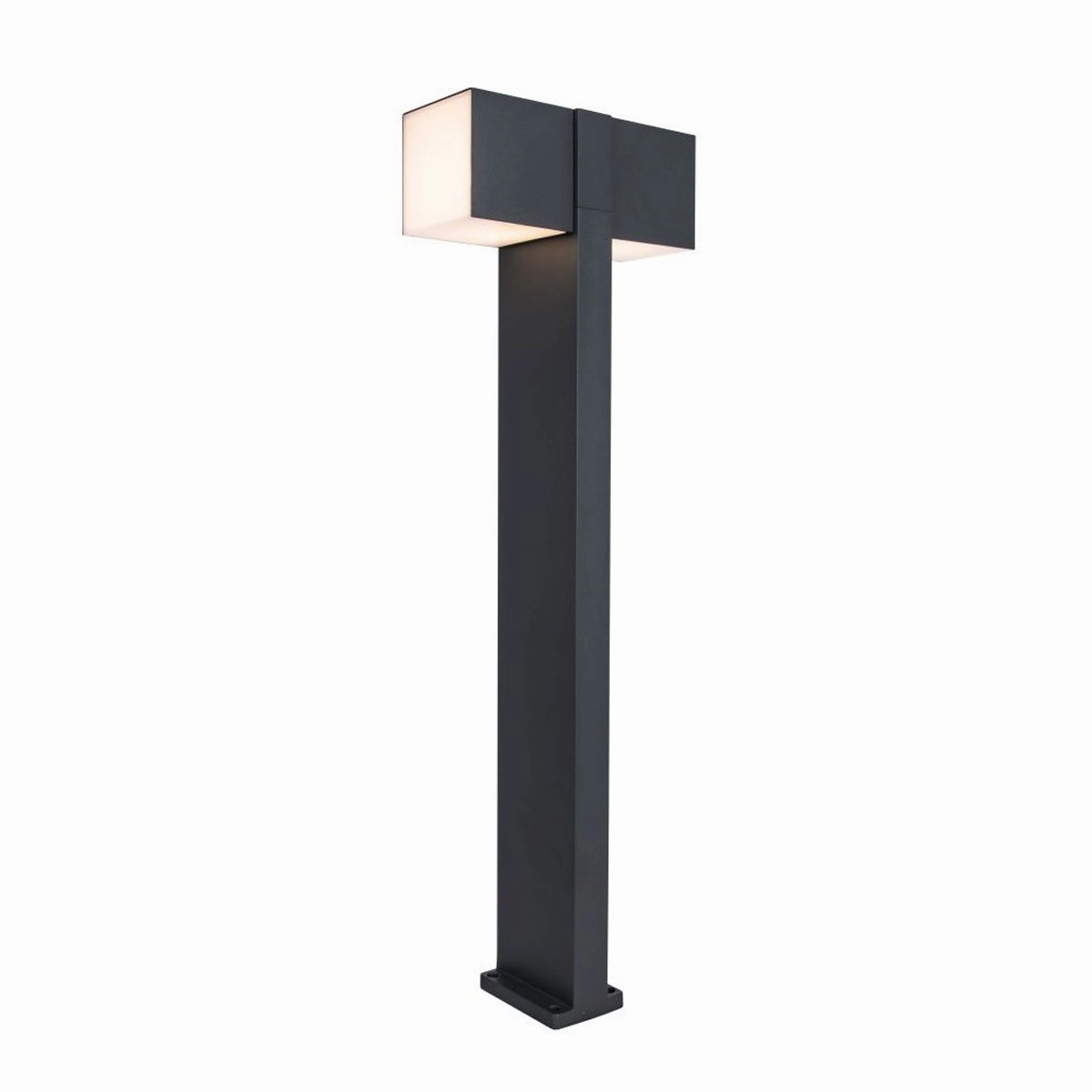 CGC MORGAN Dark Grey Double Cube LED Outdoor Post Light