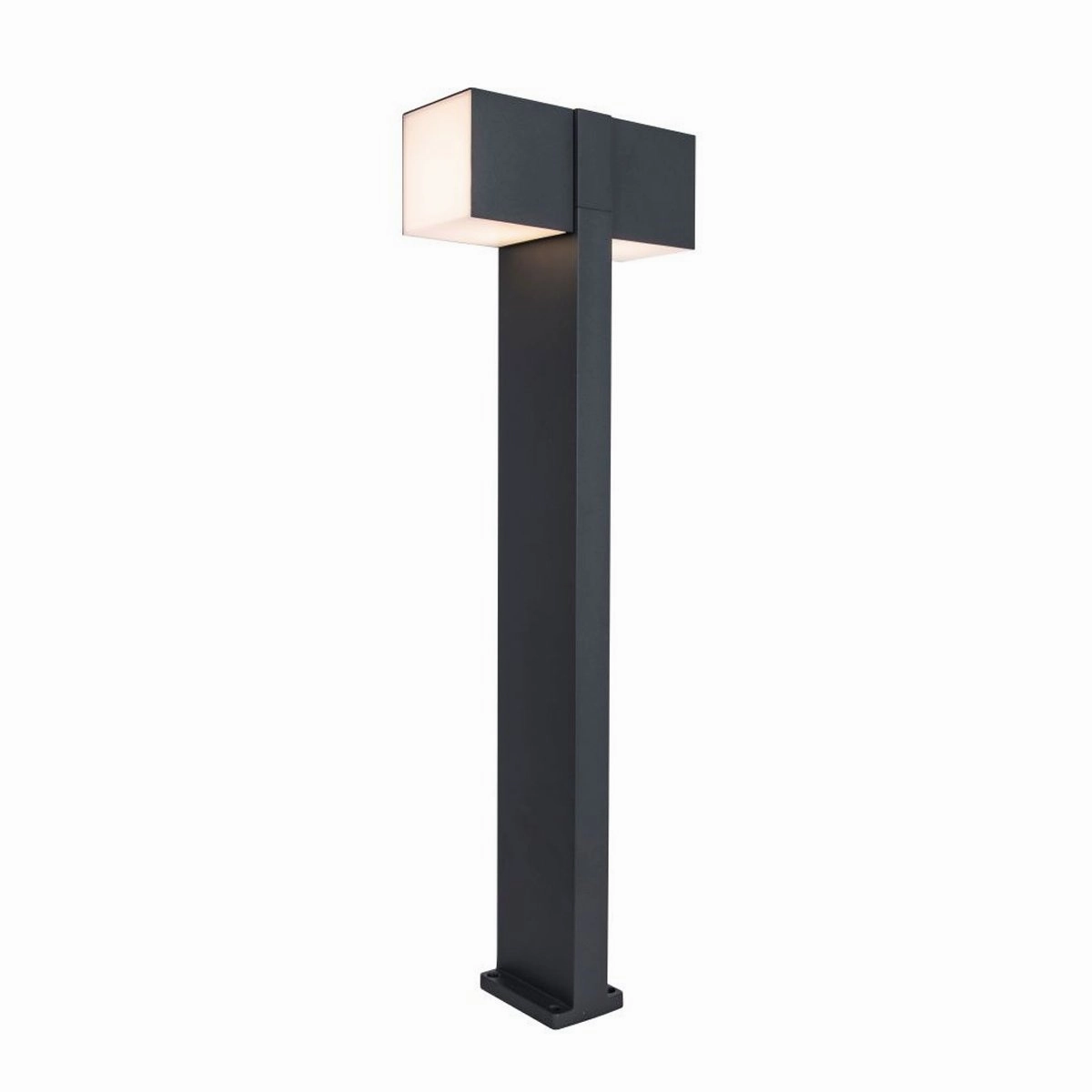 CGC MORGAN Dark Grey Double Cube LED Outdoor Post Light