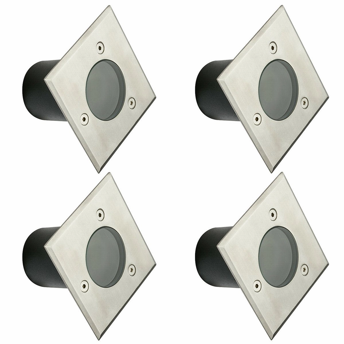 CGC MYAH Four Square Small Stainless Steel Inground Or Decking LightsSolar deck post cap lights
