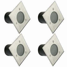 CGC MYAH Four Square Small Stainless Steel Inground Or Decking LightsSolar deck post cap lights