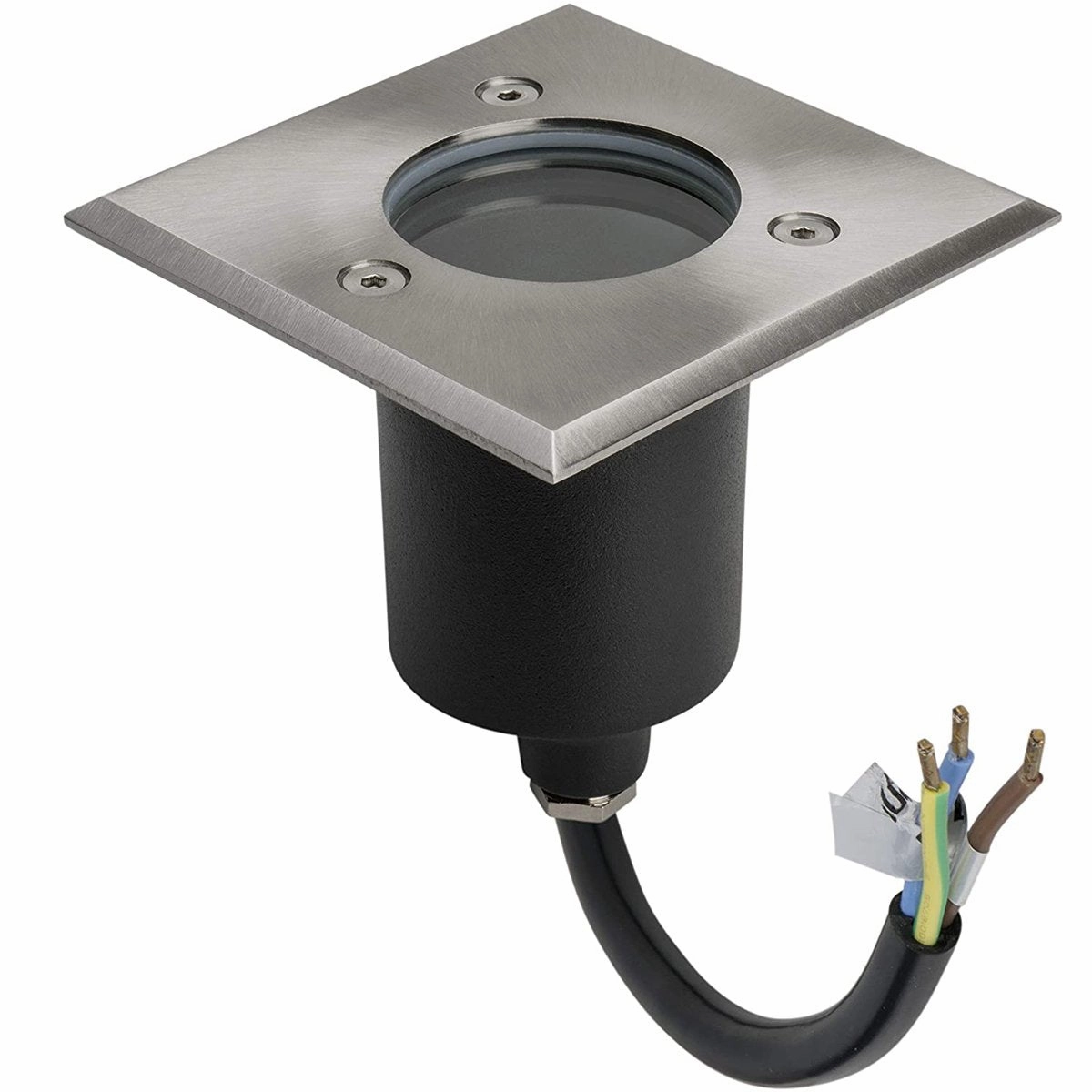 CGC MYAH Two Square Small With Bulbs Stainless Steel Inground Or Decking Lights
