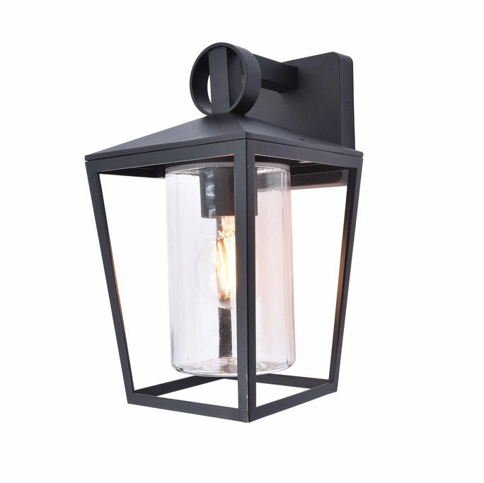 CGC MYLA Black Modern Outdoor Wall Light Lantern
