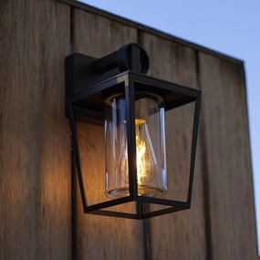 CGC MYLA Black Modern Outdoor Wall Light LanternOutdoor wall sconces with motion sensor
