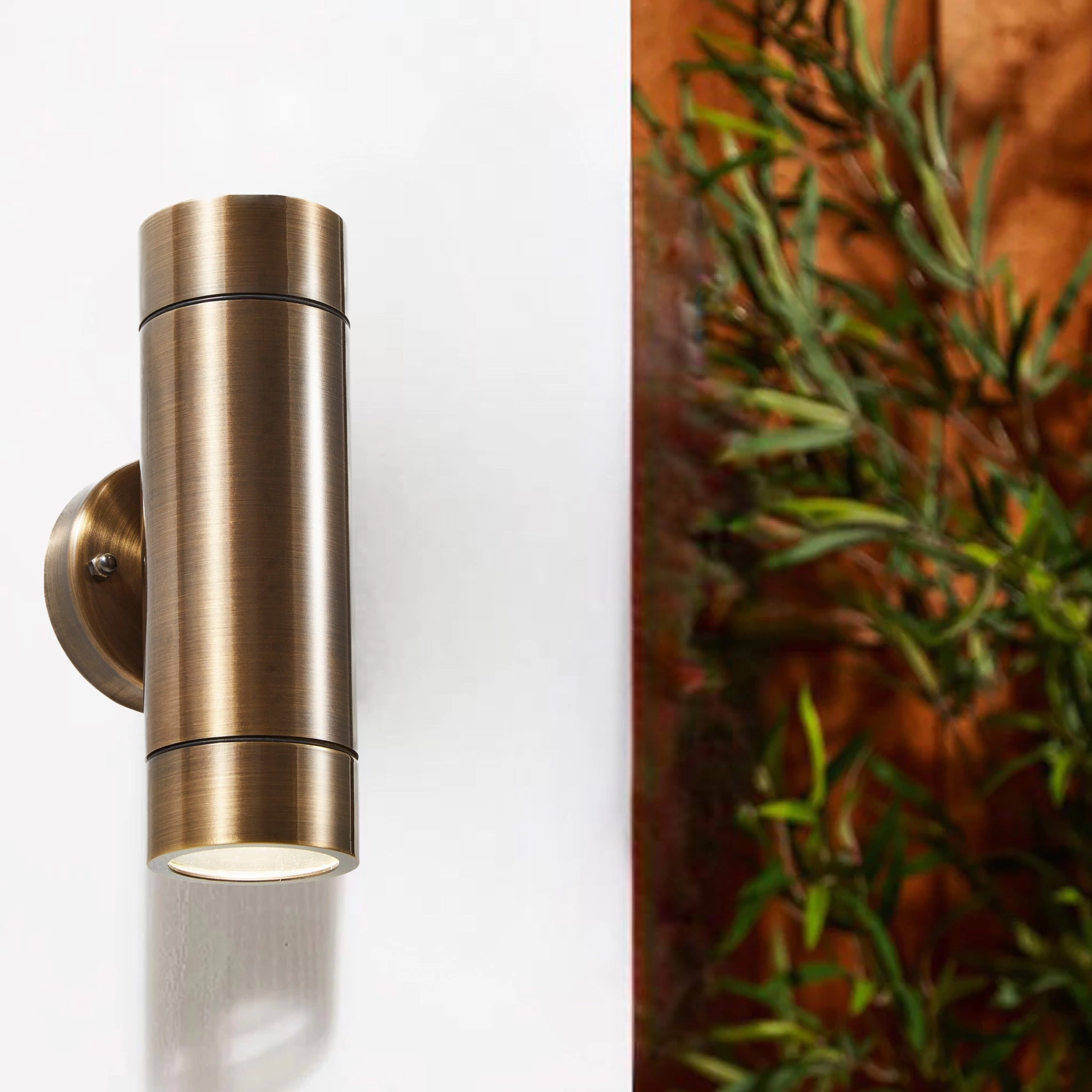 CGC NOAH Bronze GU10 Double Up and Down Outdoor Wall Light Spotlight IP54Outdoor wall sconces with motion sensor