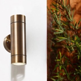 CGC NOAH Bronze GU10 Double Up and Down Outdoor Wall Light Spotlight IP54Outdoor wall sconces with motion sensor