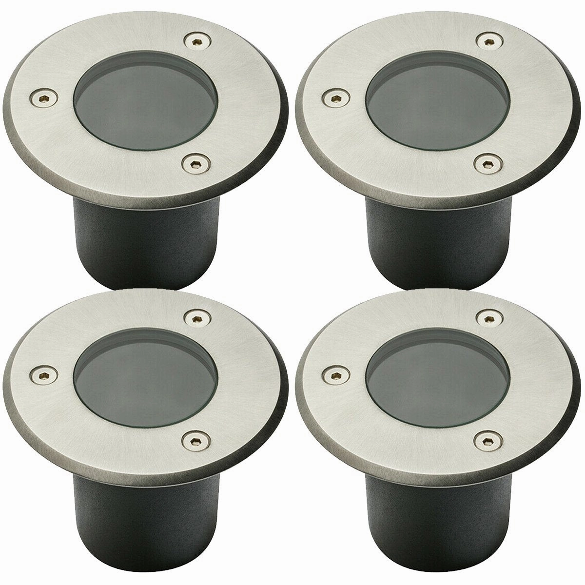 CGC NOLA Four Round Small Stainless Steel Inground Or Decking Lights