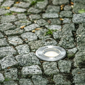 CGC NOLA Round Small Single Stainless Steel Inground Or Decking LightsMotion activated driveway security lights