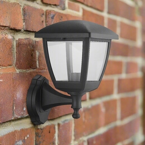 CGC NOVA Large Black Outdoor Wall Lantern Light with Clear Diffuser IP44 Polycarbonate CoastalWeatherproof outdoor chandelier