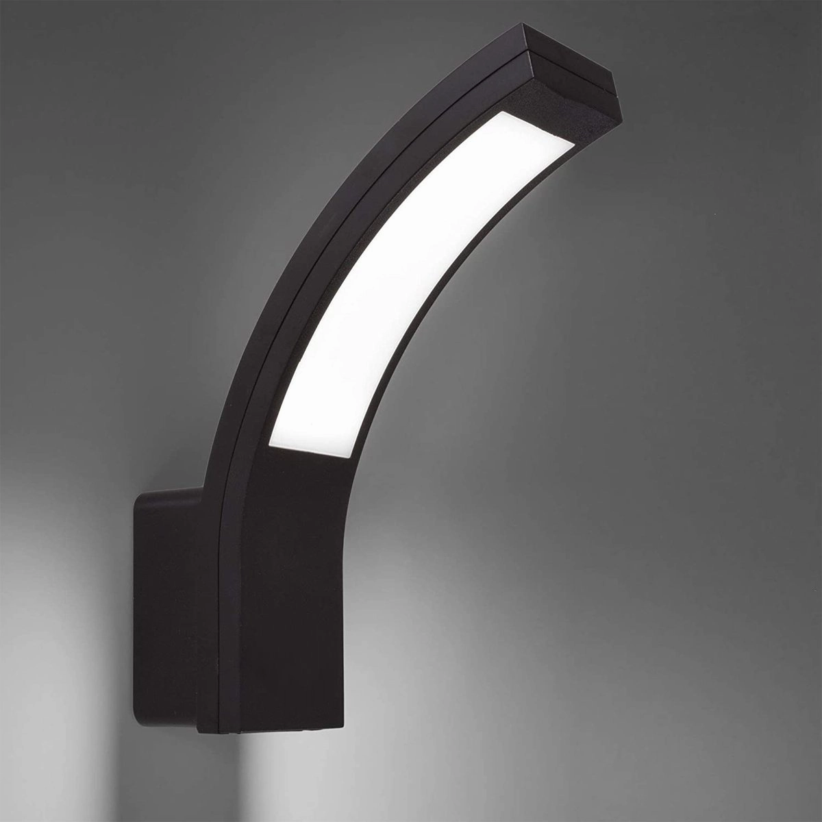 CGC PARIS Grey LED Curved Outdoor Wall Light