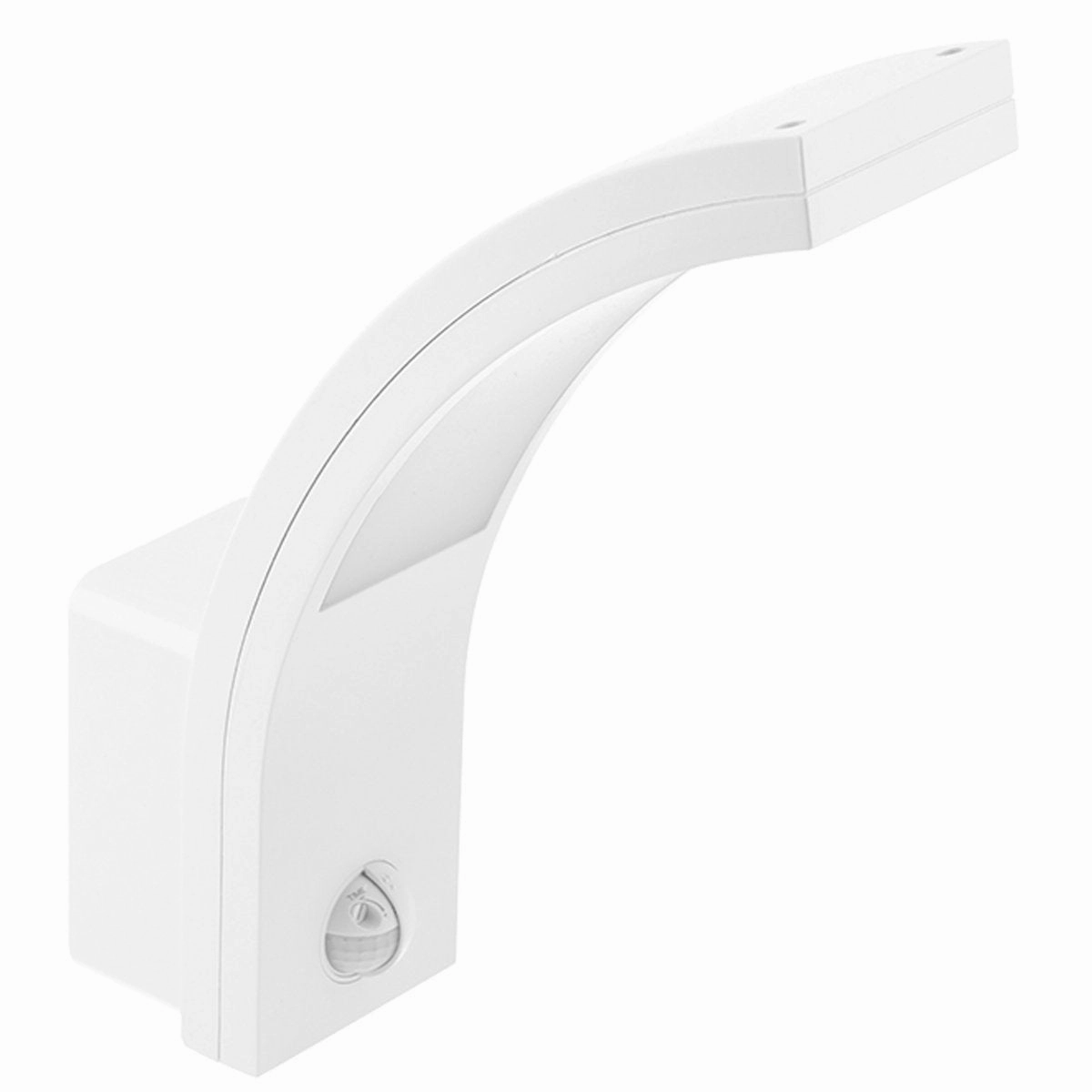 CGC PARIS White LED Curved Outdoor Wall Light With Motion Sensor