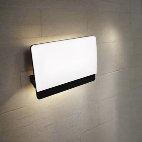 CGC PARRY 15W LED Floodlight Black Body with Full Front White Opal Diffuser 1300lm 4000kOutdoor wall sconces with motion sensor