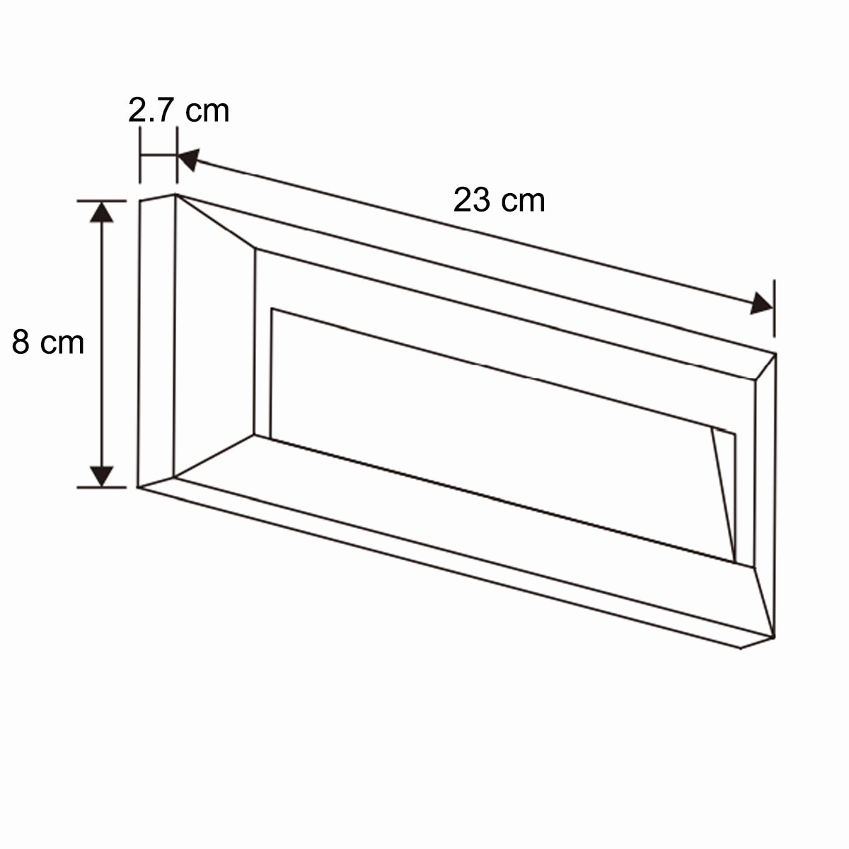 CGC REBECCA LED Dark Grey Slim Rectangle Brick Light