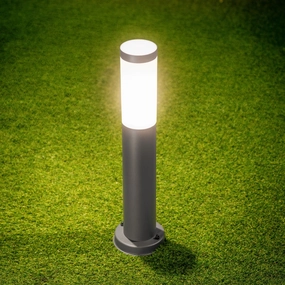 CGC ROME 0.5m Anthracite Dark Grey Outdoor Post Light Opal DiffuserMotion activated driveway security lights
