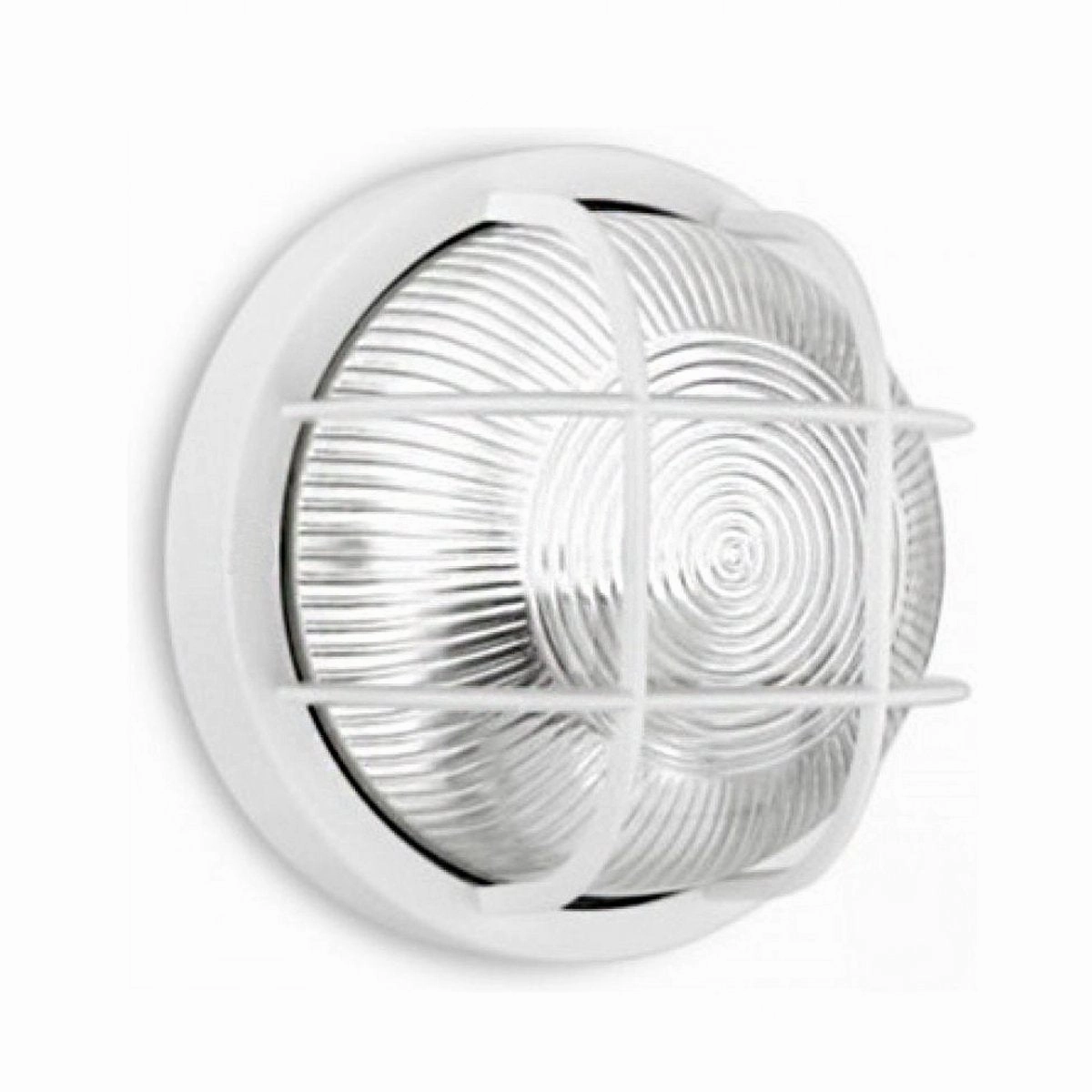 CGC RONNIE White Cage Round Bulkhead Light