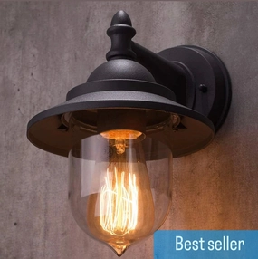 CGC RYDER Matt Black Fisherman Lantern Wall LightMotion activated driveway security lights