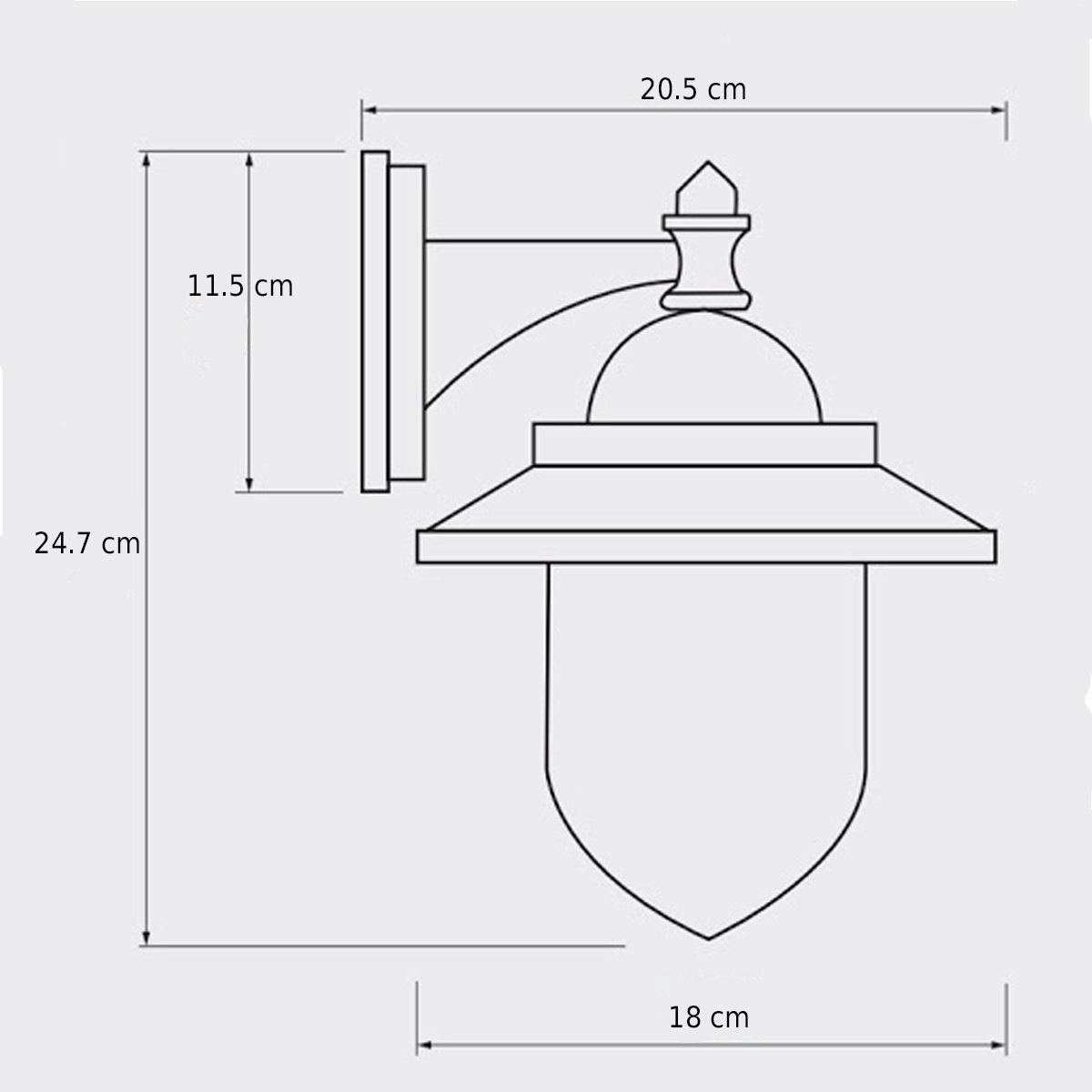 CGC RYDER Matt Black Fisherman Lantern Wall Light