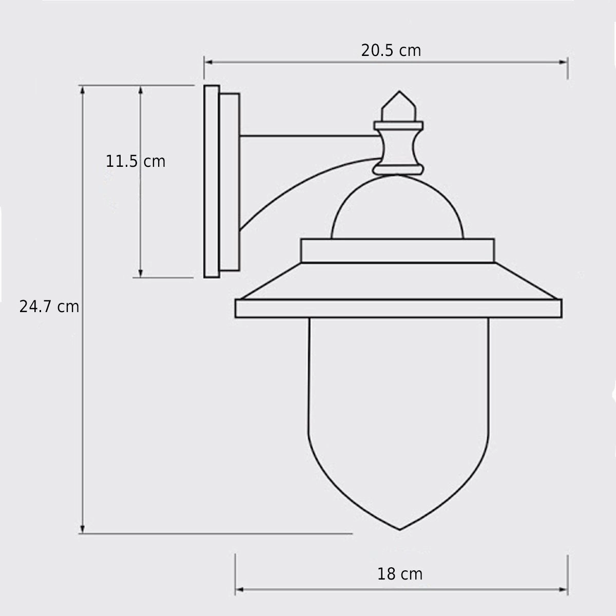 CGC RYDER Matt Black Fisherman Lantern Wall Light
