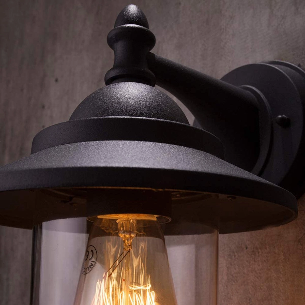 CGC RYDER Matt Black Fisherman Lantern Wall Light