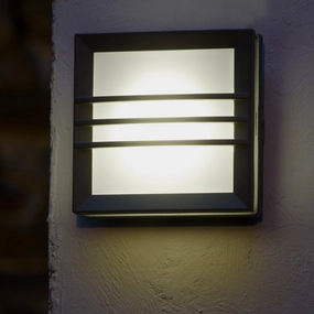 CGC SALLY Dark Grey Cage Square LED Outdoor Wall LightWeatherproof outdoor lighting