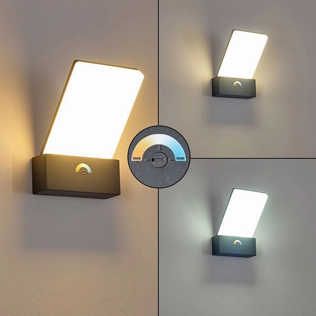 CGC SERENA Dark Grey Rectangular LED Wall Light