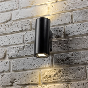 CGC SHERRI Black Cylinder Outdoor Up and Down Wall LightOutdoor wall sconces with motion sensor