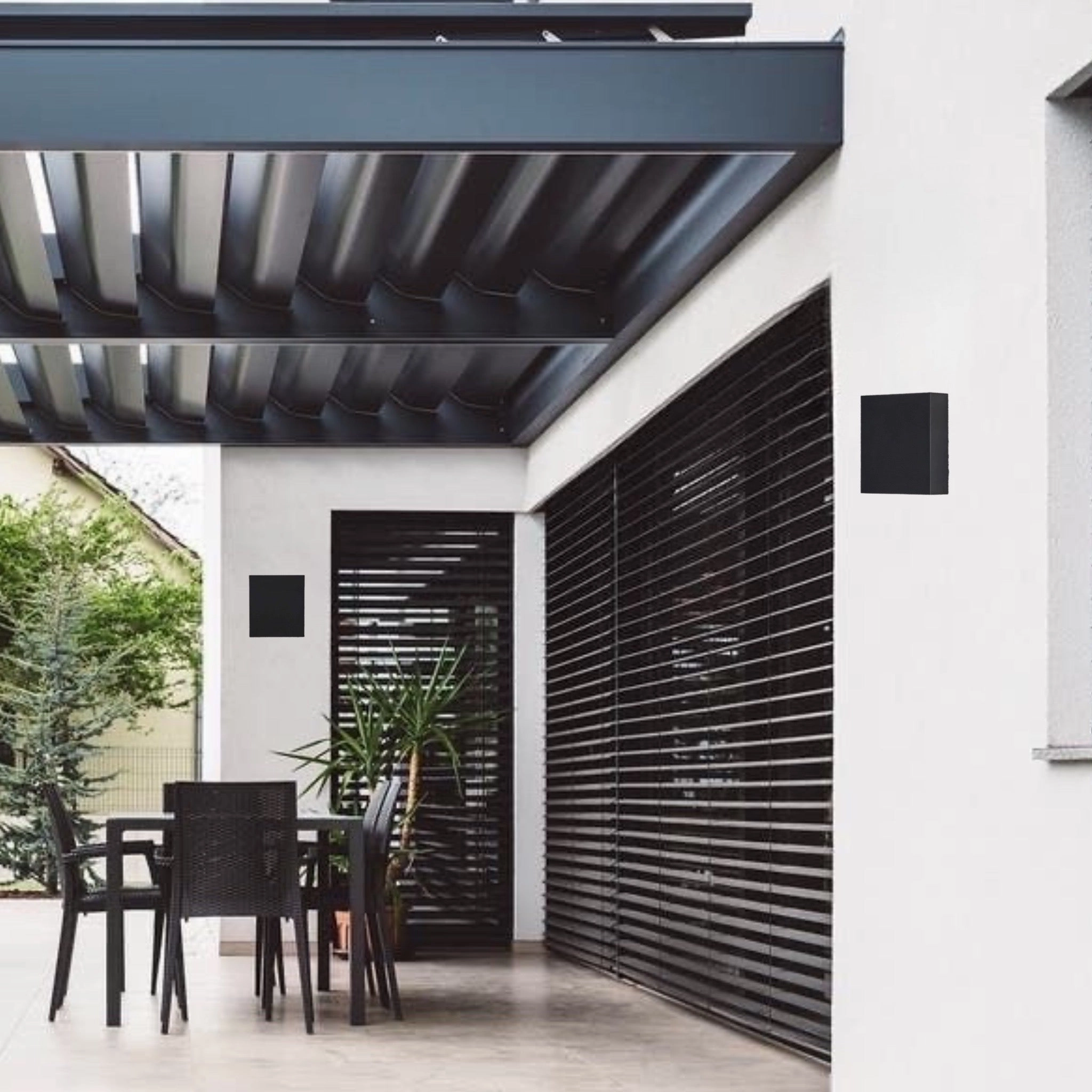CGC SIAN Dark Grey Rectangle Outdoor LED Wall Light
