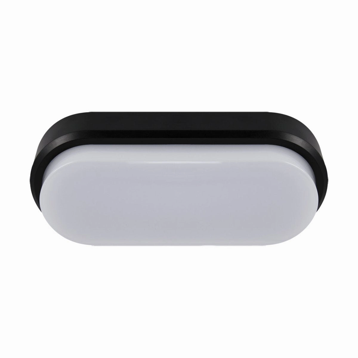 CGC SONNY Black Opal Oval Outdoor Wall Light Bulkhead 18W