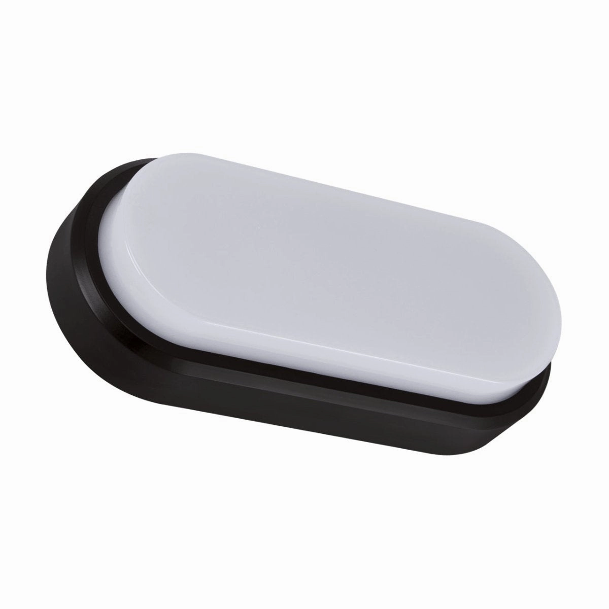 CGC SONNY Black Opal Oval Outdoor Wall Light Bulkhead 18W