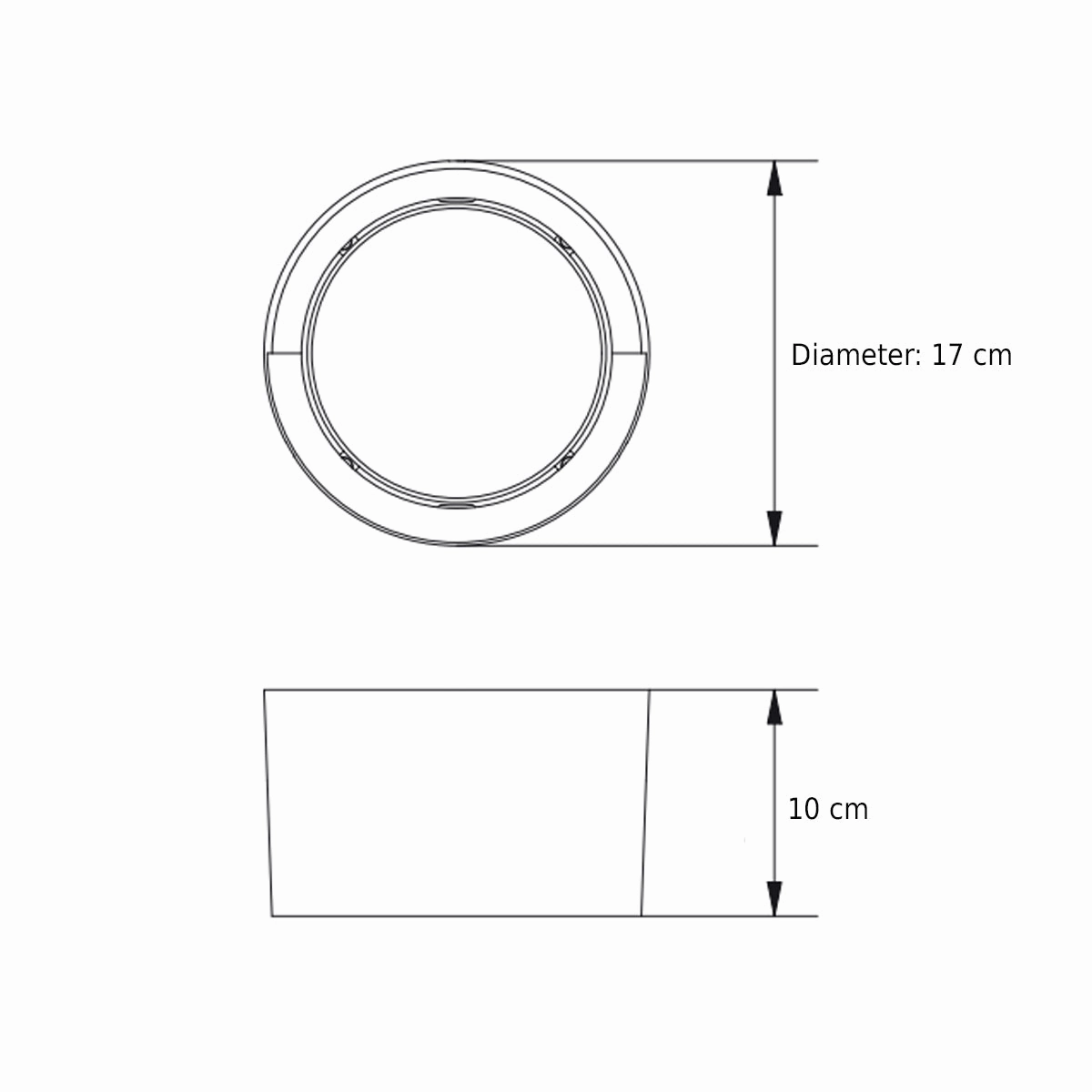 CGC SOPHIA Black & White Round LED Wall Or Ceiling Light
