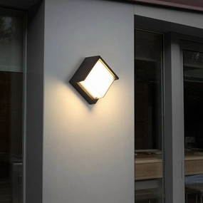 CGC SOPHIA Square Black & White LED Wall Or Ceiling LightMotion activated driveway security lights