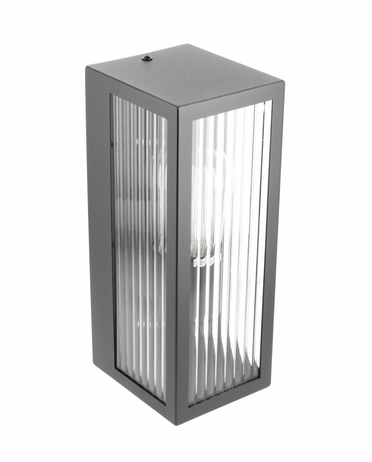 CGC STELLA Bevelled Glass Black E27 Outdoor Box Wall Light