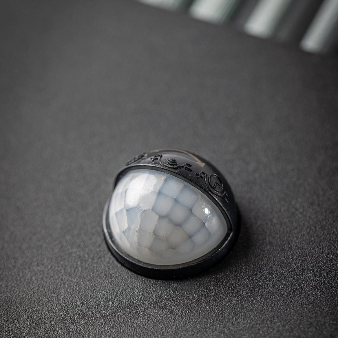 CGC STELLA Bevelled Glass Black E27 Outdoor Box Wall Light with PIR Motion Sensor