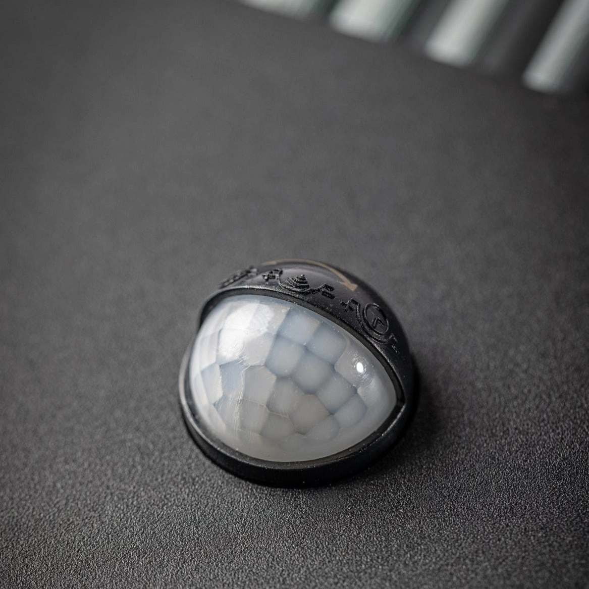 CGC STELLA Bevelled Glass Black E27 Outdoor Box Wall Light with PIR Motion Sensor